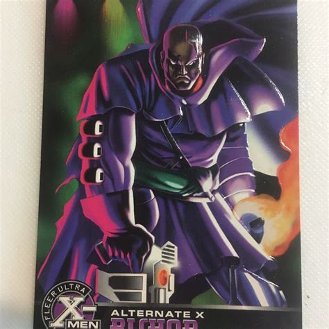 Fleer Ultra X Men Chromium Alternate X Embossed Marvel Bishop Card