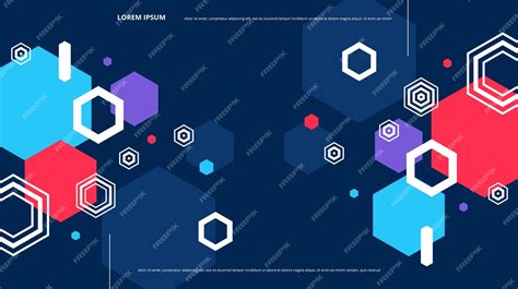 Premium Vector | Abstract flat geometric red blue background