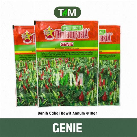 Jual Benih Bibit Cabai Cabe Rawit Genie Bintang Asia 100 Original