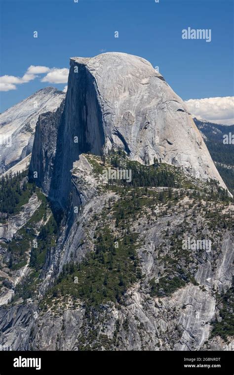 Half Dome From Glacier Point Yosemite National Park California Stock