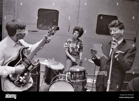 Rthe Honeycombs English Pop Group Rehearsing In A North London Garage