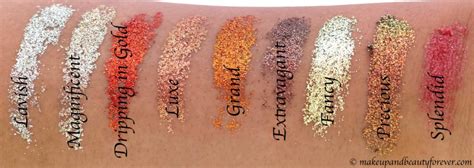 Makeup Revolution Pressed Glitter Palette Midas Touch Review Swatches