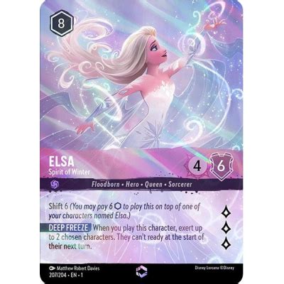 Elsa Spirit Of Winter Enchanted Rare Big Orbit Cards