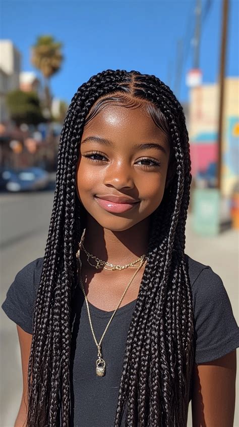 Free Flowing Knotless Braids On Kids 🌬️ Braids For Long Hair Braids