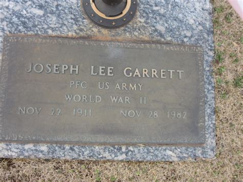 Joseph Lee Garrett Find A Grave Memorial