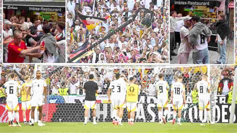 Massive Street Fight Breaks Out After England Fans Taunt German Fans