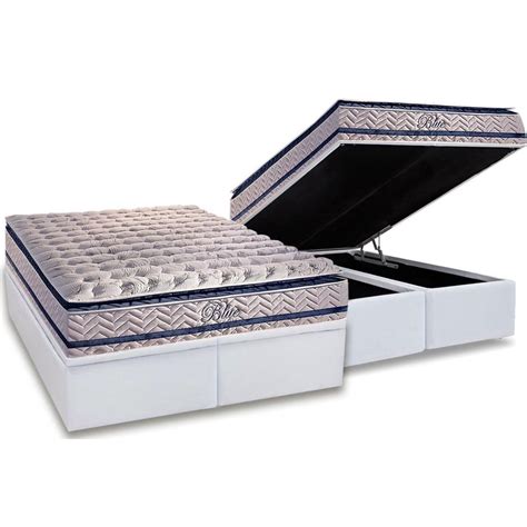 Cama Box Ba King Colch O Molas Ensacadas Paropas Masterpocket Blue