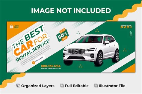 Premium Vector The Best Car For Rental Service Banner Template