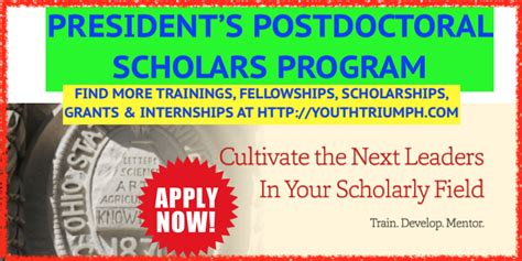 Presidents Postdoctoral Scholars Program Youth Triumph