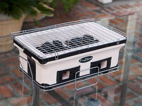 Fire Sense Large Rectangle Yakatori Charcoal Grill Japanese Ceramic