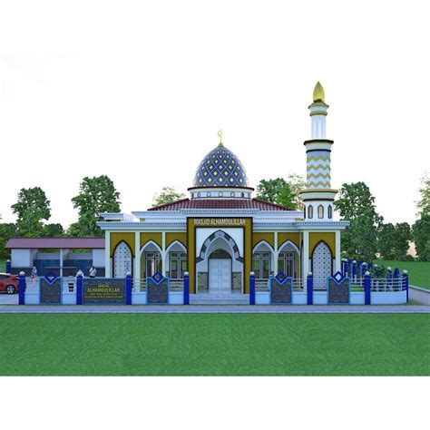 detail desain masjid minimalis modern koleksi nomer