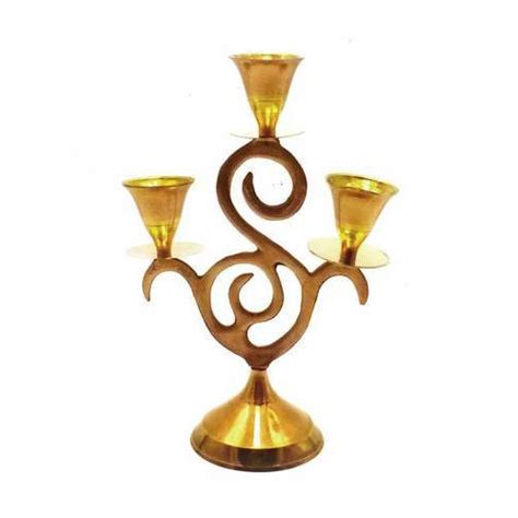 Matte Gold Wash Metal Brass Candle Stand Brass Candle Holder Size