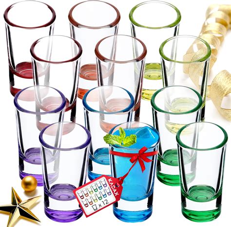 Platinux Lot De Verres Shot Multicolores Cl Verres