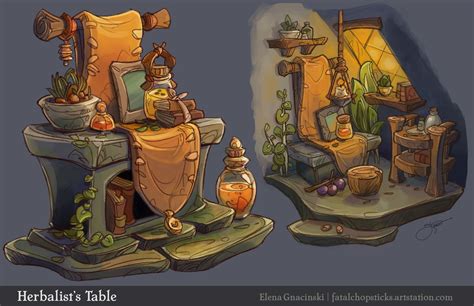 Herbalists Table Elena Gnacinski On Artstation At