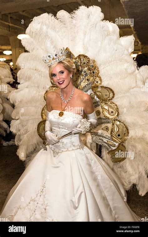 One Of The Krewe Revelers From Krewe Du Lac Getting Ready For A Parade