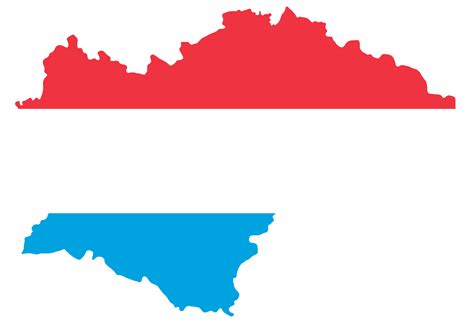 Luxembourg flag on map 36569844 PNG