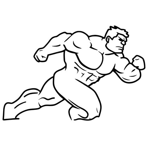 hulk running sketch vector illustration  art premium ai generated