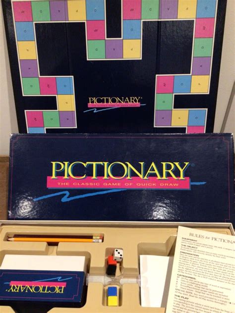 Pictionary Board Game Parker Vintage 1993 Quick Draw Charades Art