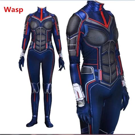 2018 New The Avengers Superhero Wasp Cosplay Costumes Janet van Dyne ...