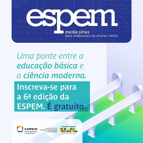 6ª edição da Escola Sirius para Professores do Ensino Médio ESPEM