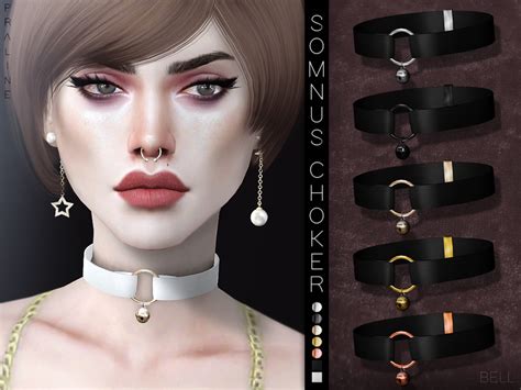 Sims 4 Ccs The Best Somnus Choker Set By Pralinesims