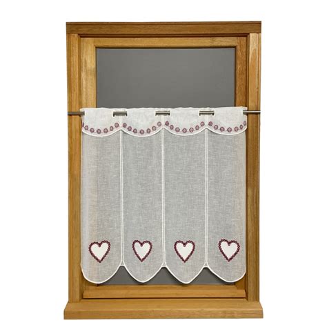 Cafe Curtains Custom Width Embroidery Made In France Rideauxvoilages