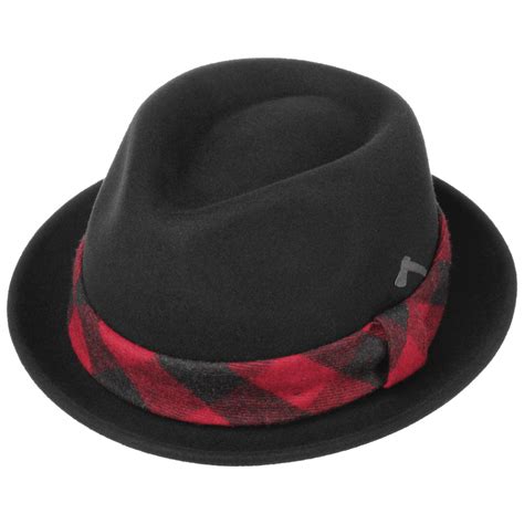 Chapeau Porkpie B Cheron Feutre Laine Noir Stetson Reference