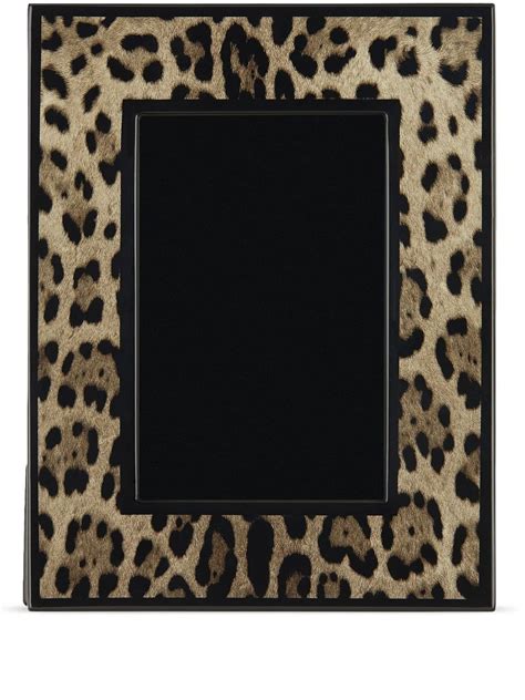 Dolce And Gabbana Leopard Print Photo Frame Black Farfetch