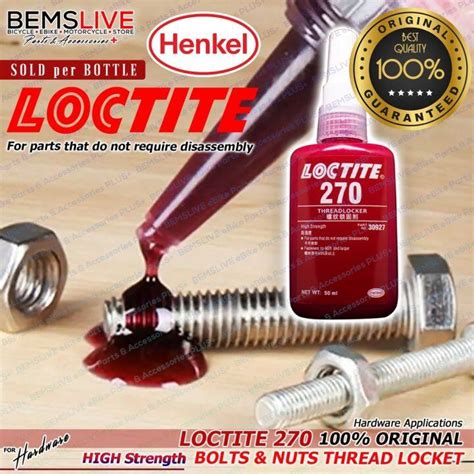 Hot LOCTITE 270 HIGH STRENGTH Thread Locker Lazada PH