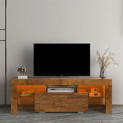 Kadyn 55 Inch Modern Tv Stand 20 Color LED Tv Stand, Tv Stands for 55 ...