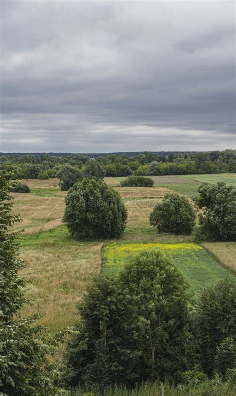 Flat Landscape Of The Wide Valley Of The Bug River Stock Image Image