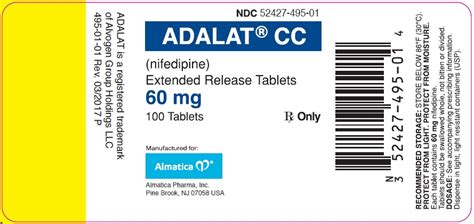 Adalat®cc Nifedipine Extended Release Tablets For Oral Use