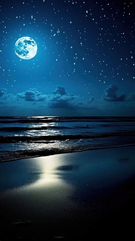 Moon night beach astronomy. | Premium Photo - rawpixel