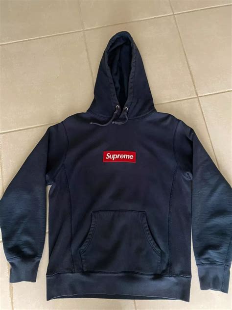 Supreme Box Logo Hoodie Navy