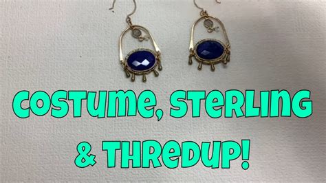 ThredUP 15pc Mixed Jewelry Rescue UNBOXING Sterling Costume Lot YouTube