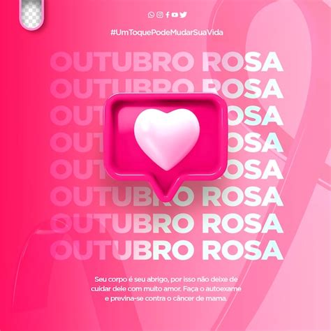 Modelo De Mídia Social Psd Campanha Outubro Rosa Prevenção Do Câncer De