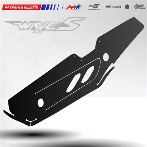 Calco Vinilo Para Escape Honda Wave Ploter Negro