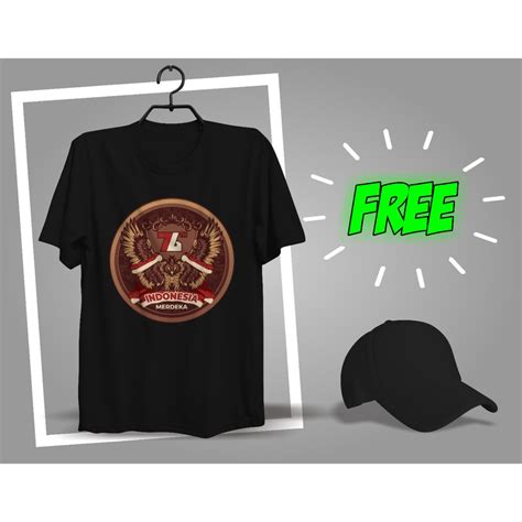 Jual Kaos Costum Pria Sablon Dtg Dtf Desain Kemerdekaan Shopee Indonesia