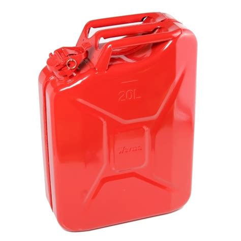 Gallon Liter Red Steel Wavian Jerry Can Spout Included