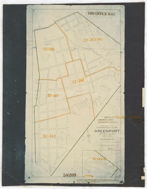 1950 Census Enumeration District Maps New York Ny Suffolk County Greenport Ed 52 265