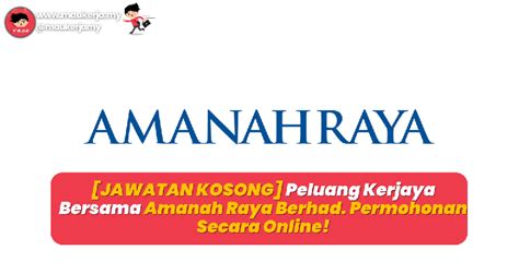 Jawatan Kosong Peluang Kerjaya Bersama Amanah Raya Berhad Permohonan