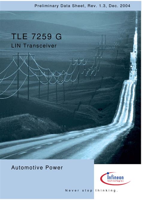 TLE7259G Datasheet LIN Transceiver