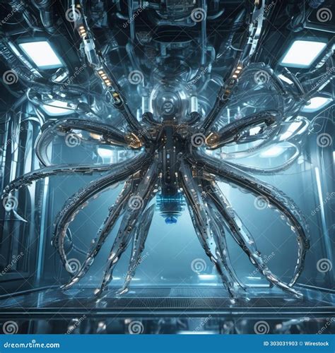 The Inside Of An Alien Spaceship With A Massive Tentacles Around It