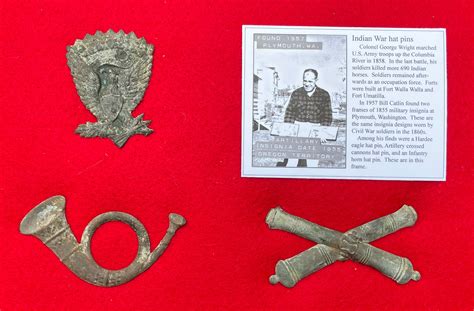 Pfhp0822 Rare Columbia River Civil War Hat Pins Bc Artifacts Ltd