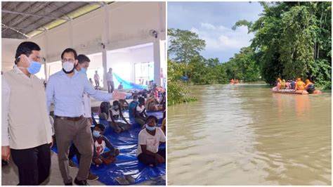 Assam Floods Nearly 22 Lakh People In 27 Districts Affected Cm