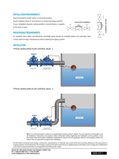 Float Valve Installation | PDF