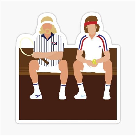 Björn Borg vs John McEnroe Sticker for Sale by StevenScotts Redbubble