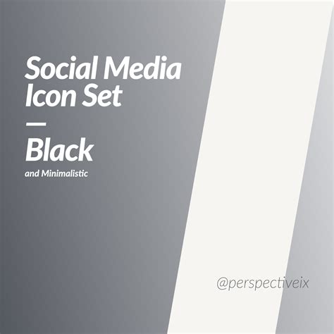 Minimalist Social Media Icons — Perspective Ix