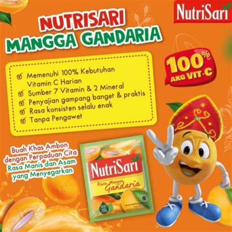 Jual Nutrisari Minuman Serbuk Rasa Mangga Gandaria Sachet Gr