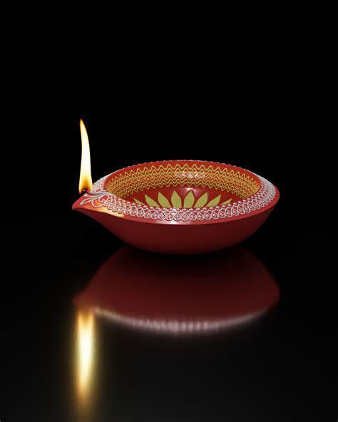 Artstation 3d Diwali Diya Model